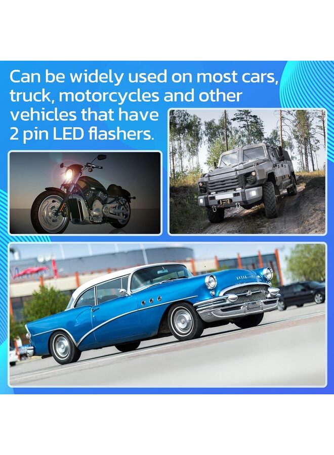 LAMAY LED Flasher Relay 2 Pin 12V Electronic LED Turn Signal Flasher Blinker Relay Two Prong Round Blinker 2-Terminal for Cars Trucks Motorcycles - Image 5